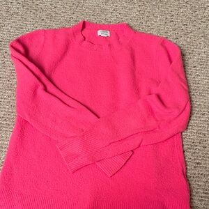 J. Crew Vibrant Pink Crew Neck Sweater